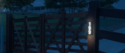 Rural illuminated Street Number - Solar Powered