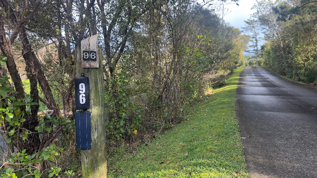 Rural illuminated Street Number - Solar Powered