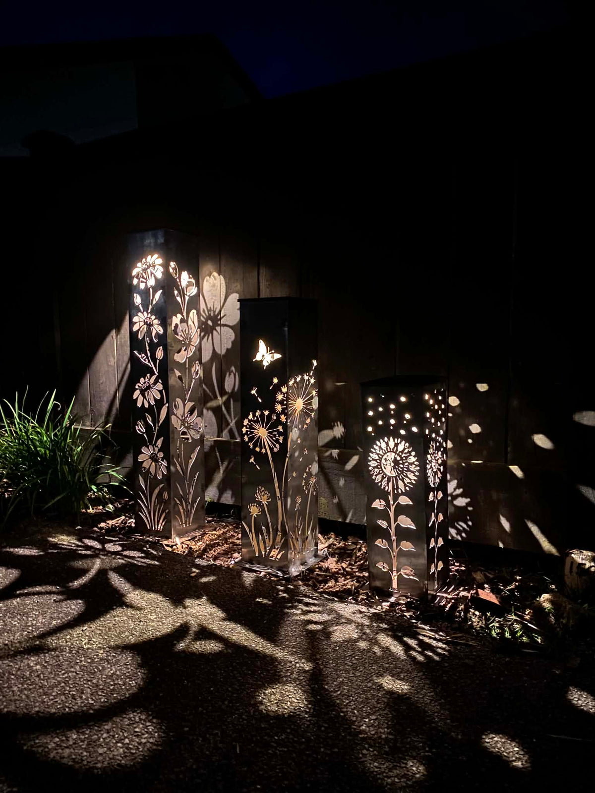 Petals of Light – Solar Illuminated Garden Pillar