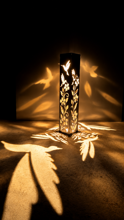 Garden in Flight – Solar Illuminated Garden Pillar