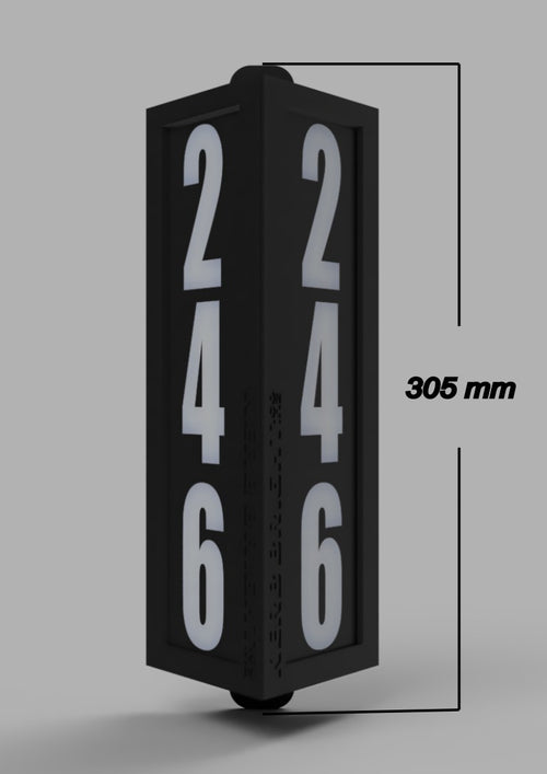 Rural illuminated Street Number - Hardwired 12v or 24v