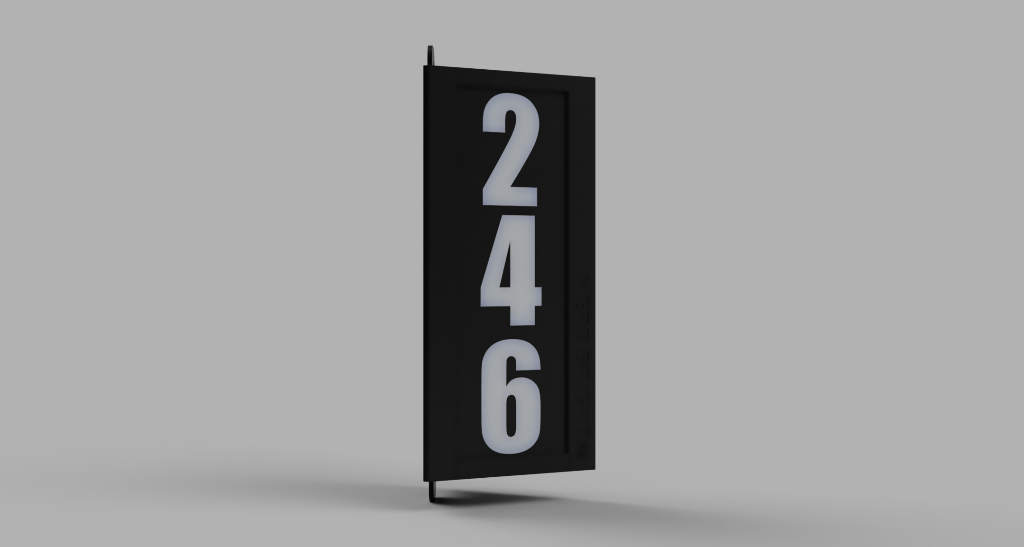 Rural illuminated Street Number - Hardwired 12v or 24v